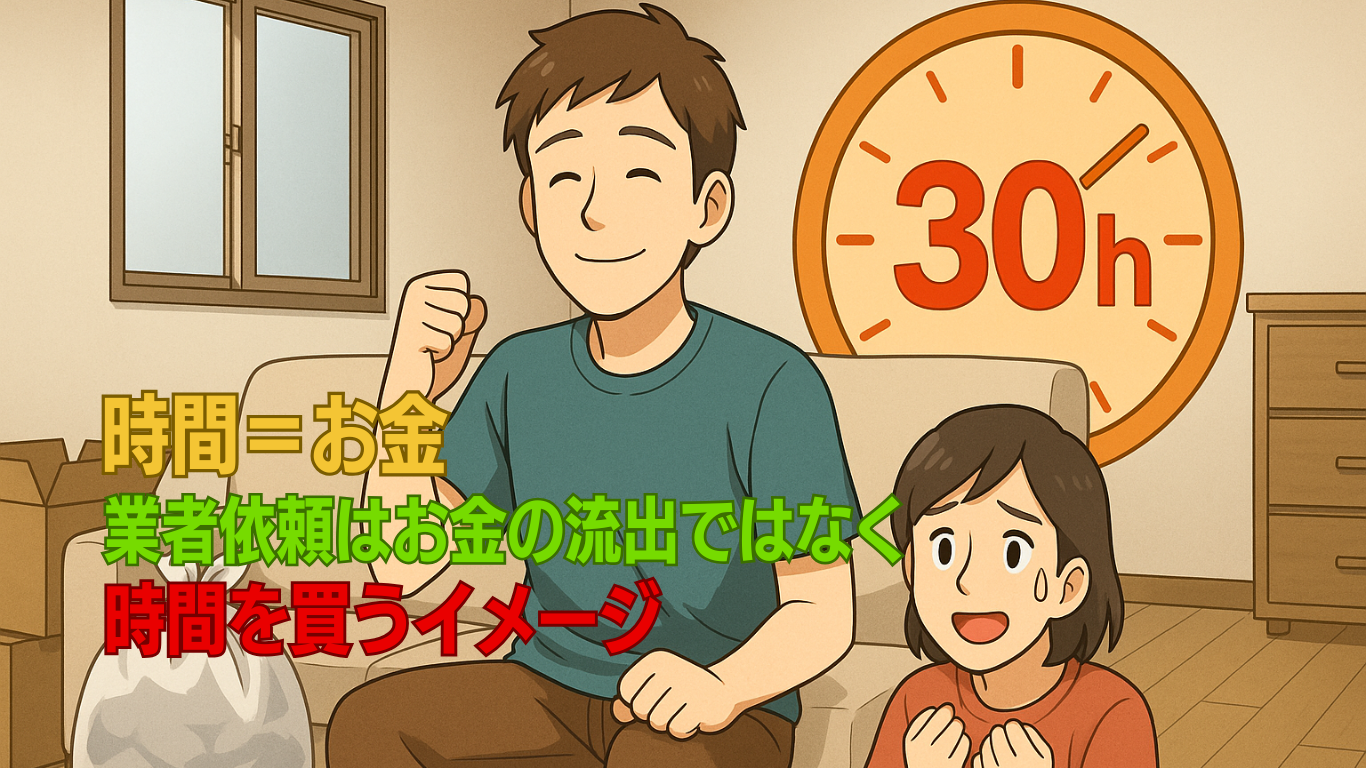 ゴミ屋敷の片付け依頼は貴重な時間を買うイメージ
