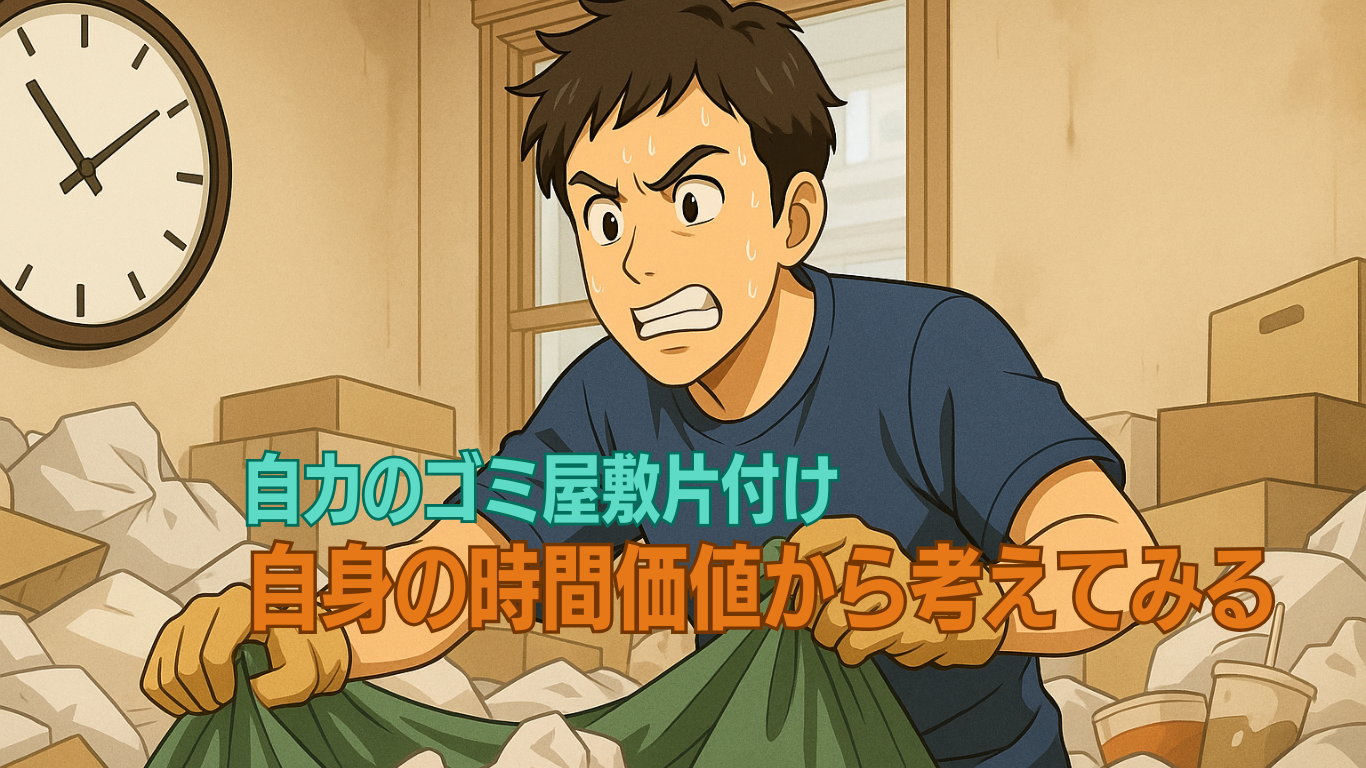 ゴミ屋敷片付け時間と自身の時間価値