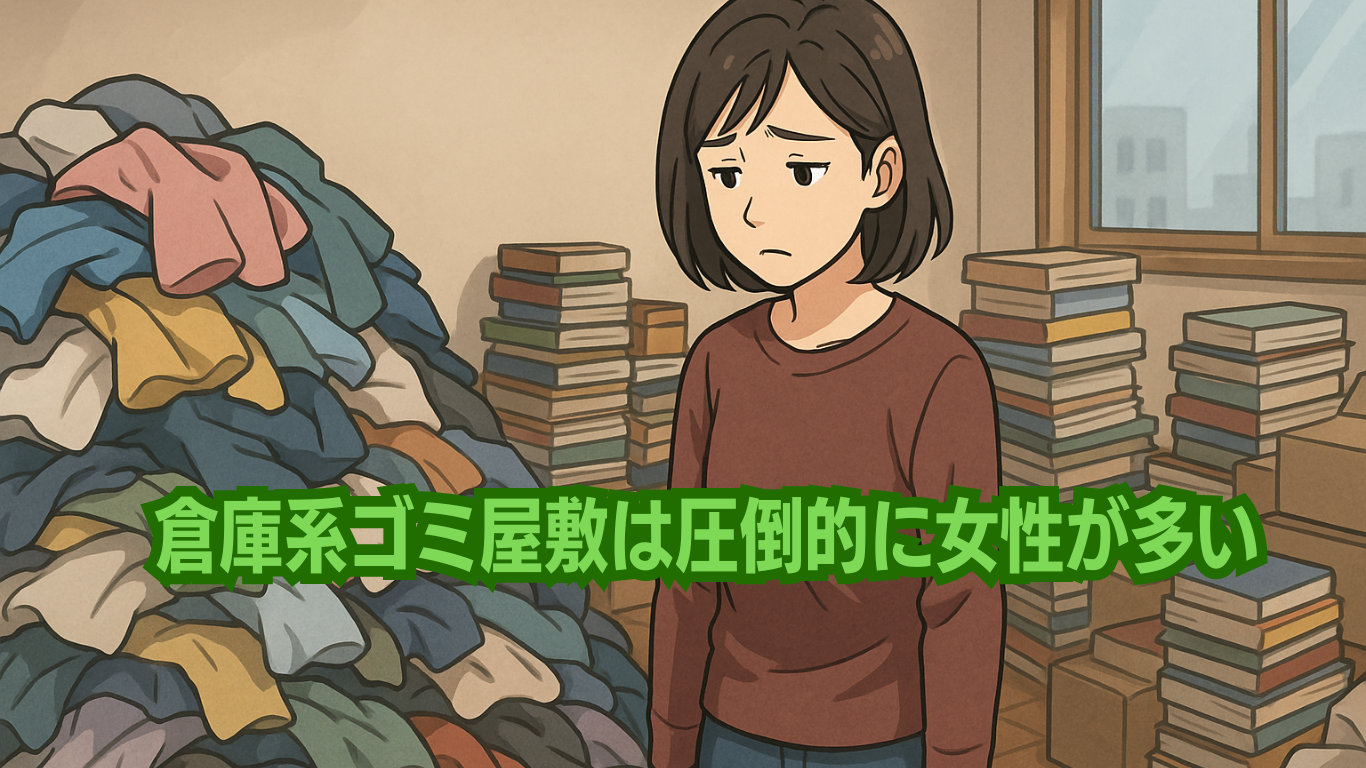 倉庫系ゴミ屋敷は女性が多い