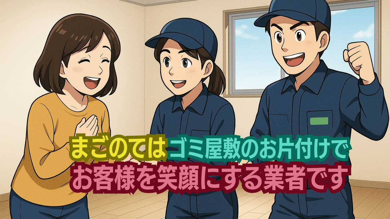 ゴミ屋敷のお片付けを通してお客様を笑顔にする業者