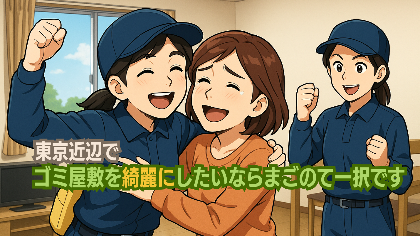 東京近辺でゴミ屋敷を綺麗にしたいならまごのて一択