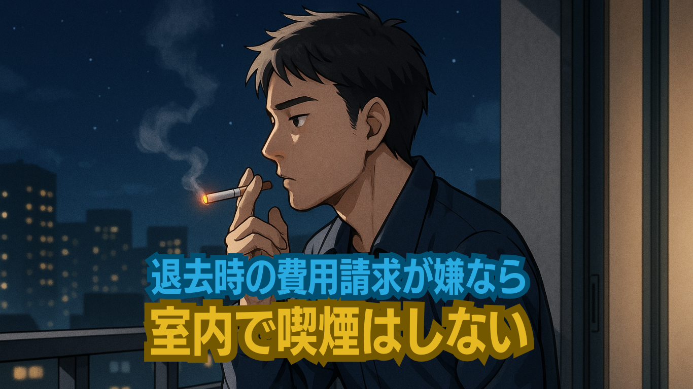 退去費用が嫌なら喫煙するな