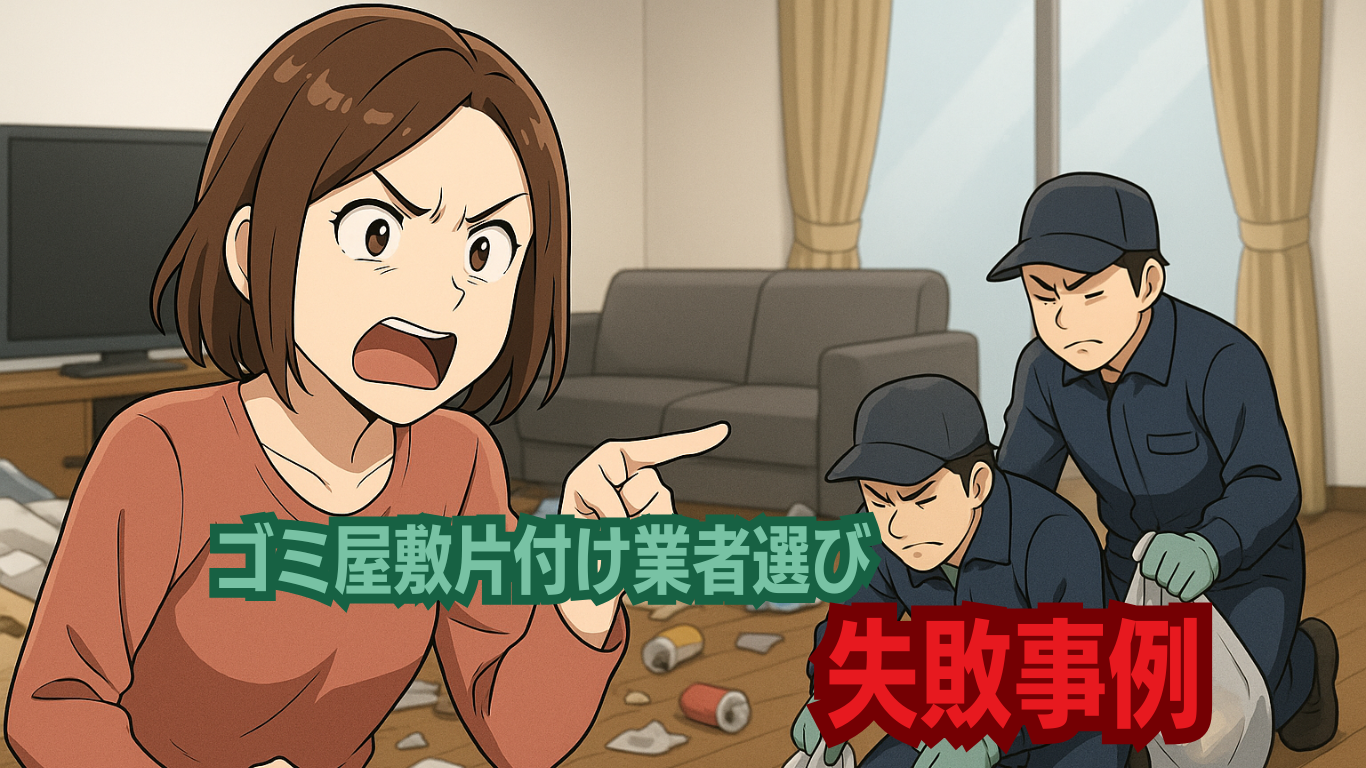ゴミ屋敷片付け業者選びで失敗
