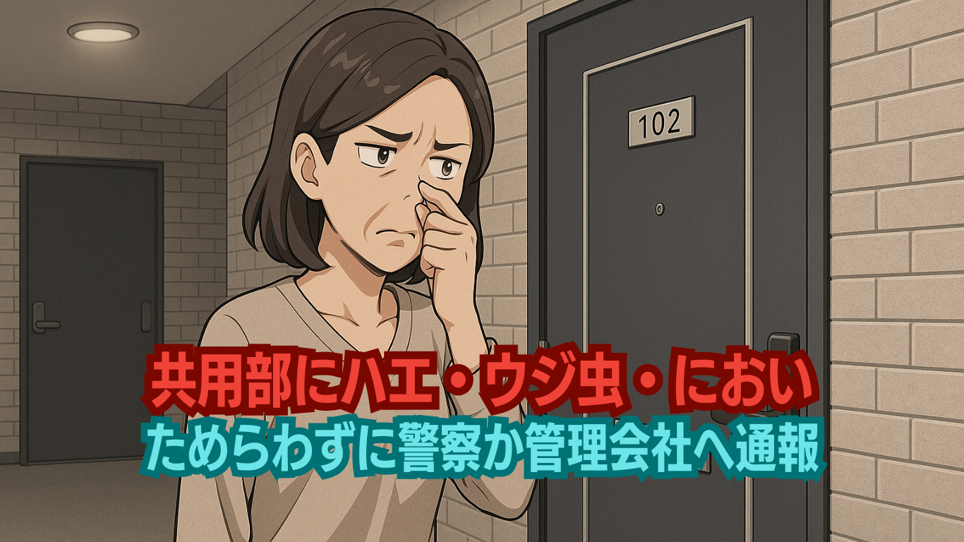 共用部にハエ・ウジ虫・におい