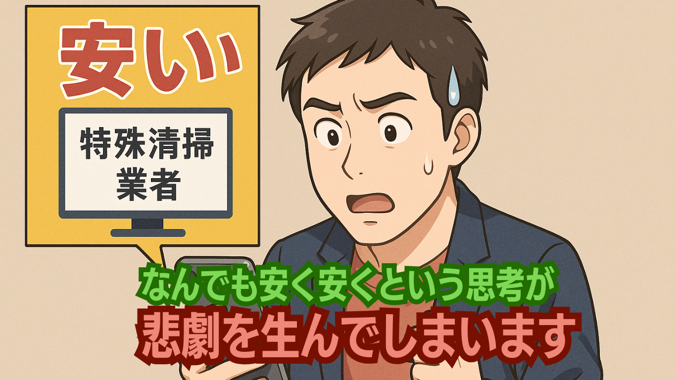 特殊清掃を安く安くと追求した結果の悲劇