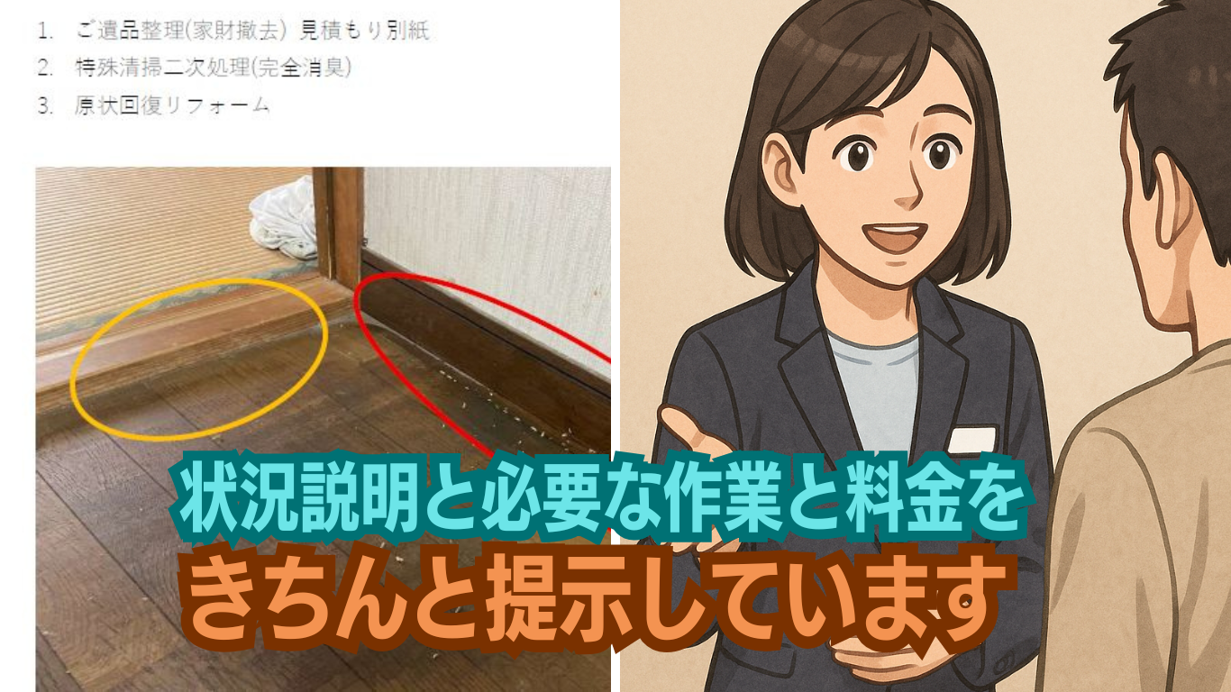 状況説明をし根拠ある見積もりのまごのて