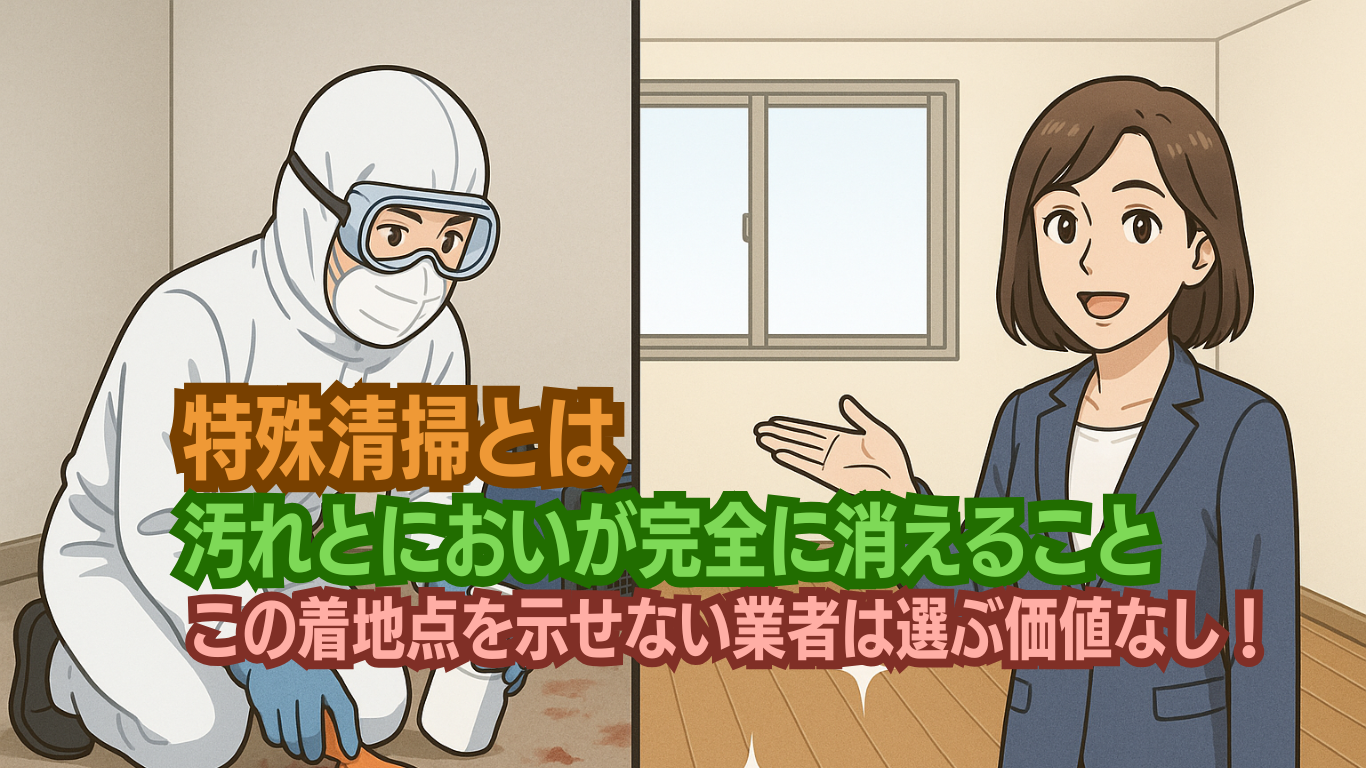 特殊清掃業者選びのポイントはたった1つ