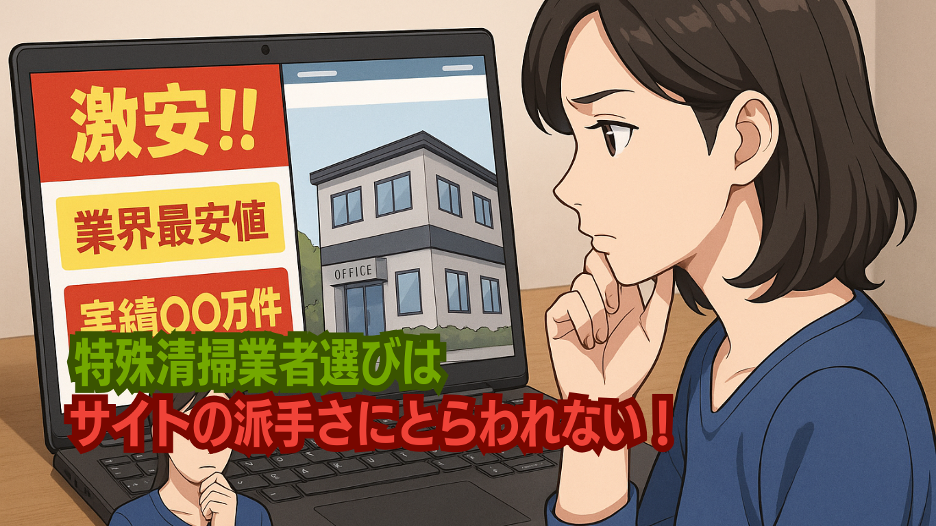 特殊清掃や遺品整理業者選びはサイトの文言を信用しない