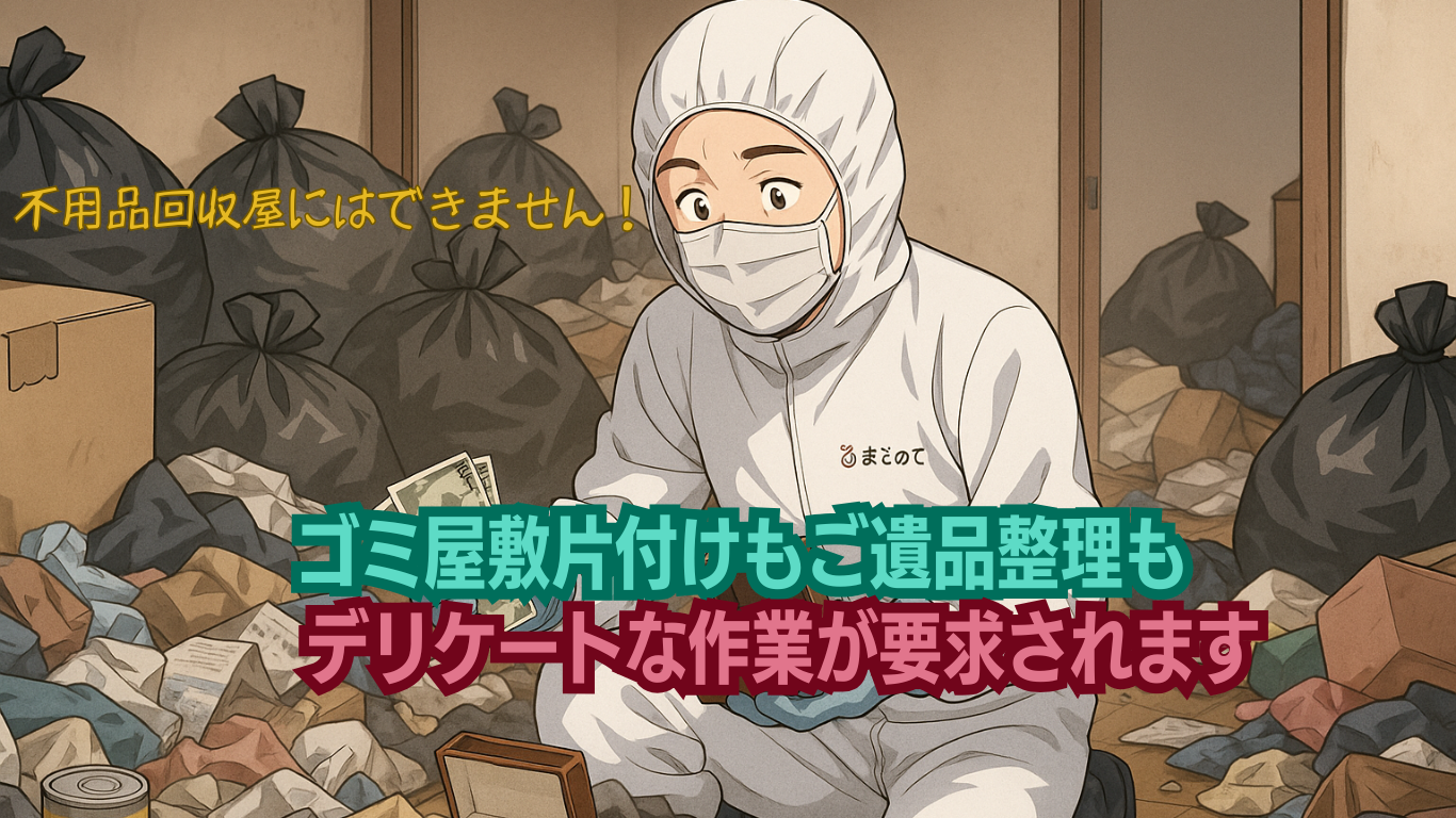 不用品回収業者には到底できない作業