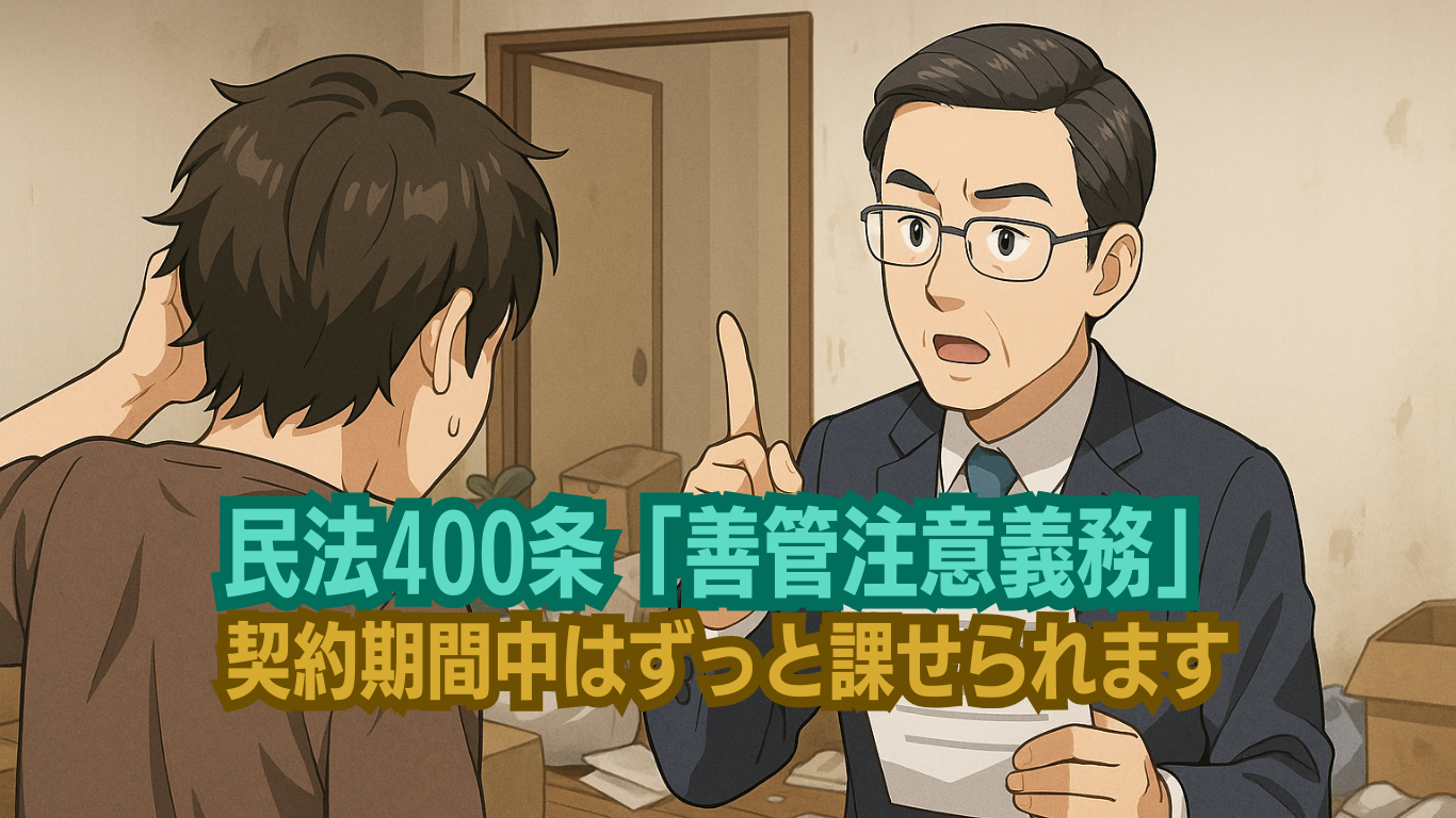 賃借人に課せられる善管注意義務とは
