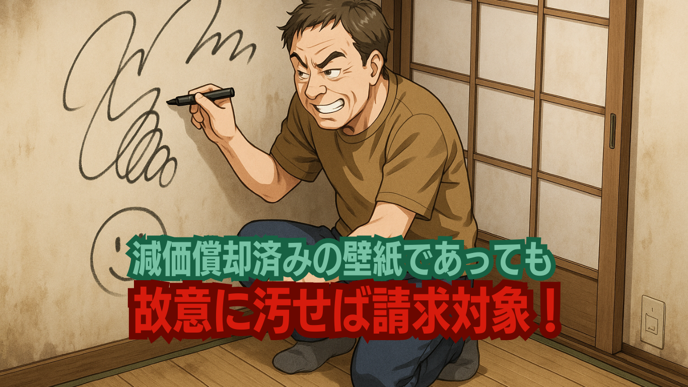 減価償却済みでも故意に汚せば請求対象