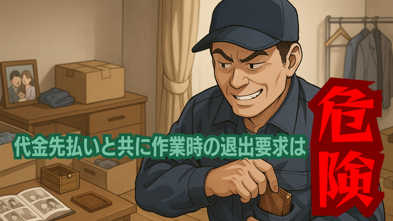 遺品整理で得体の知らない業者だけで作業させるのは危険