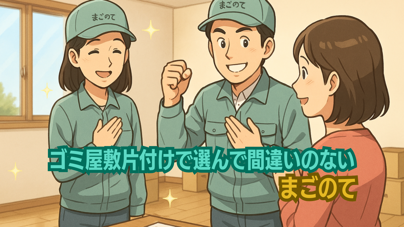 ゴミ屋敷片付けるならまごのてでしょ