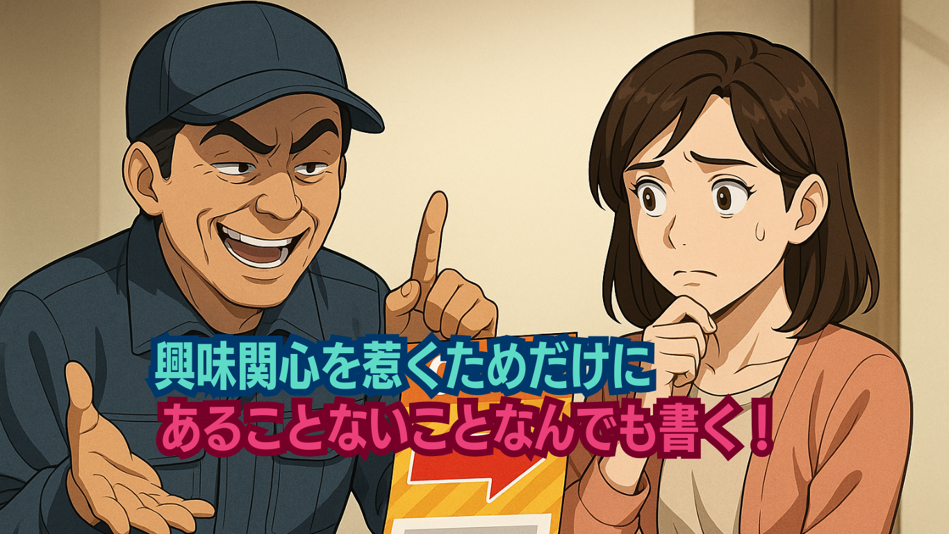 興味関心を惹くだけが目的の集客方法