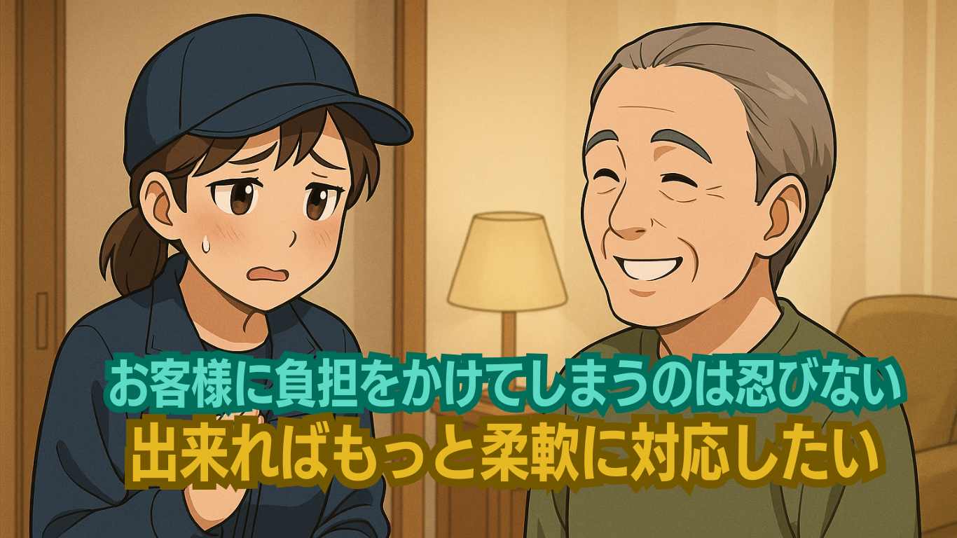 今後は割増適用となる長時間のお片付け