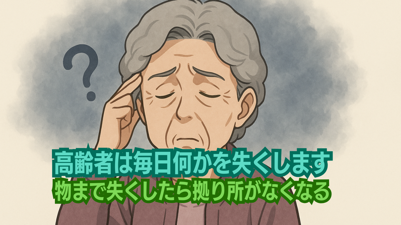毎日何かを失くすのが高齢者