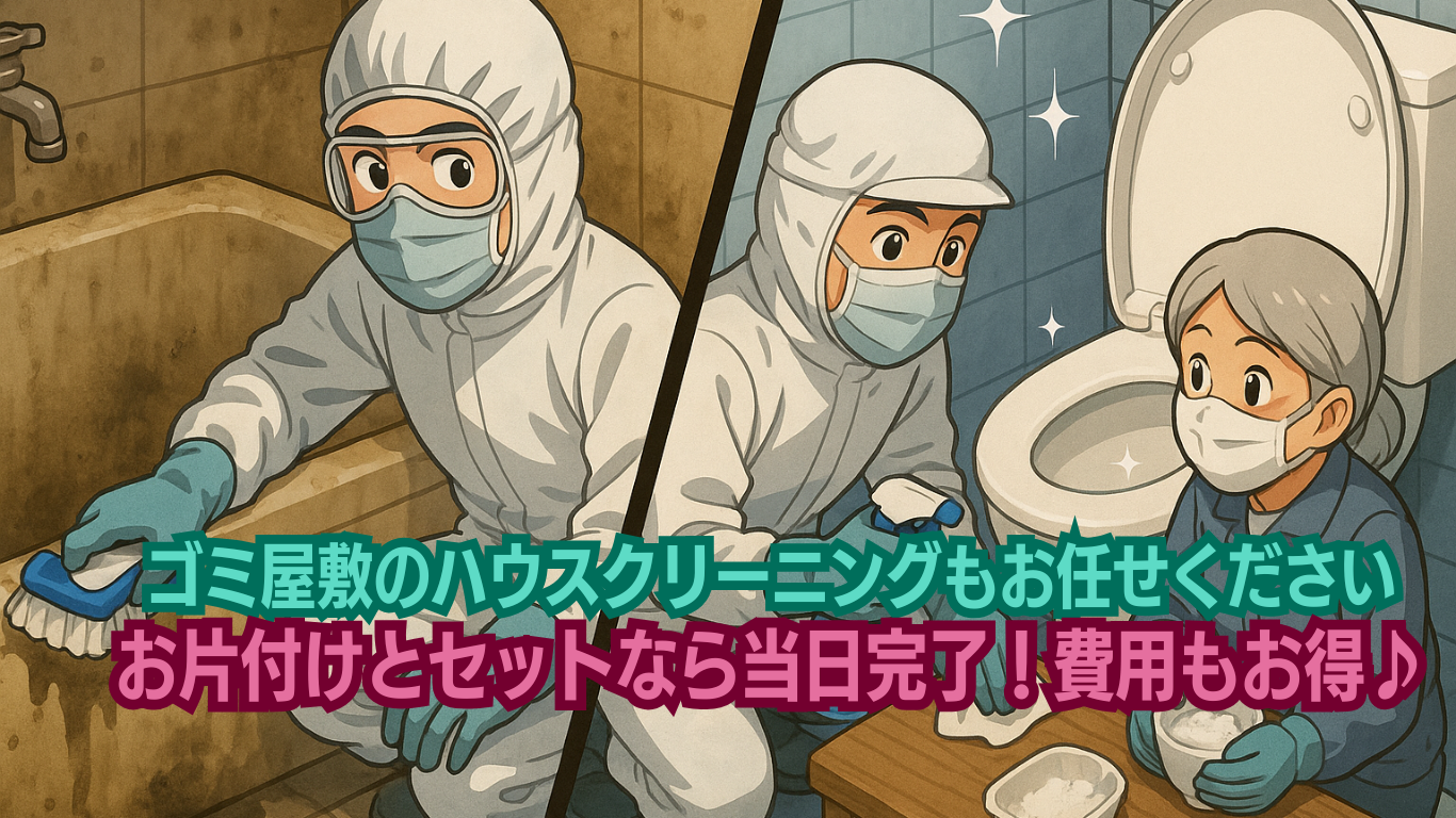 ゴミ屋敷片付け後のハウスクリーニング