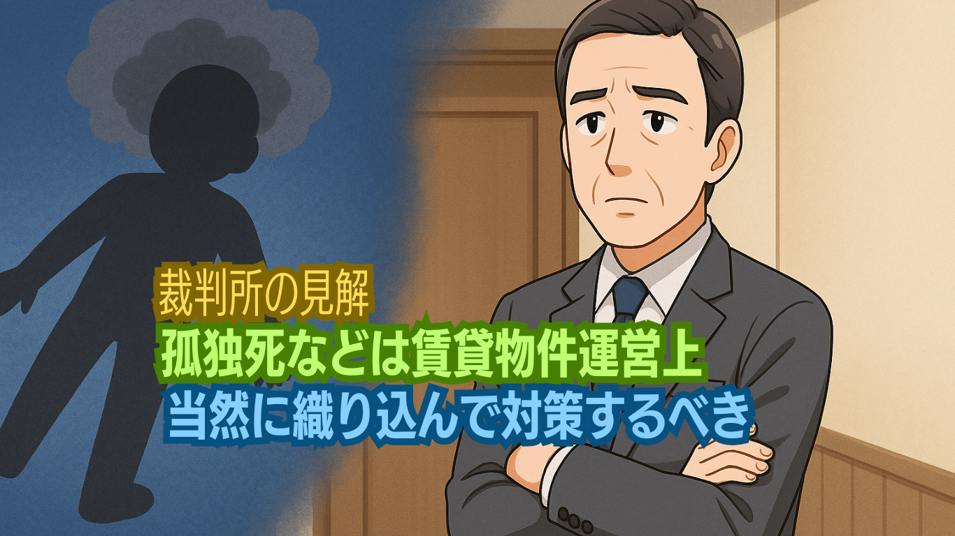 賃貸運営上、孤独死は当然に織り込んで対策すべき