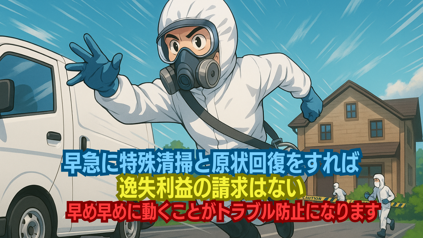 孤独死が起きたら1分でも早く特殊清掃をすること