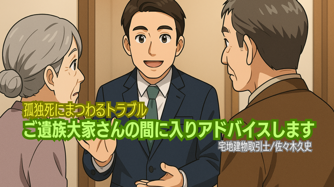 佐々木久史が孤独死のトラブルを解決します