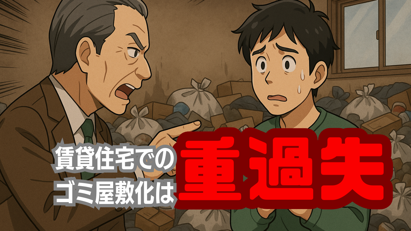 賃貸アパートでゴミ屋敷は重過失