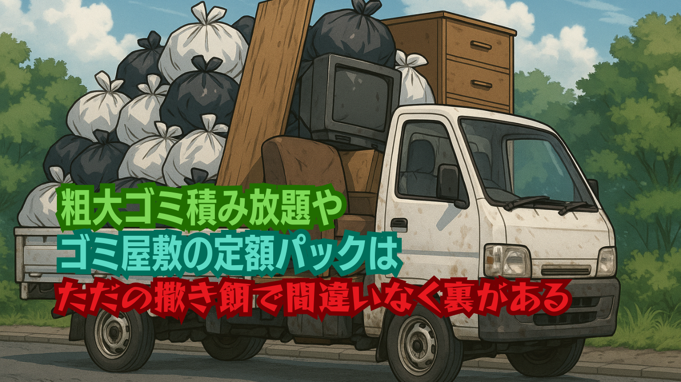 ゴミ屋敷の積み放題や定額は成立しないのでかなり悪徳