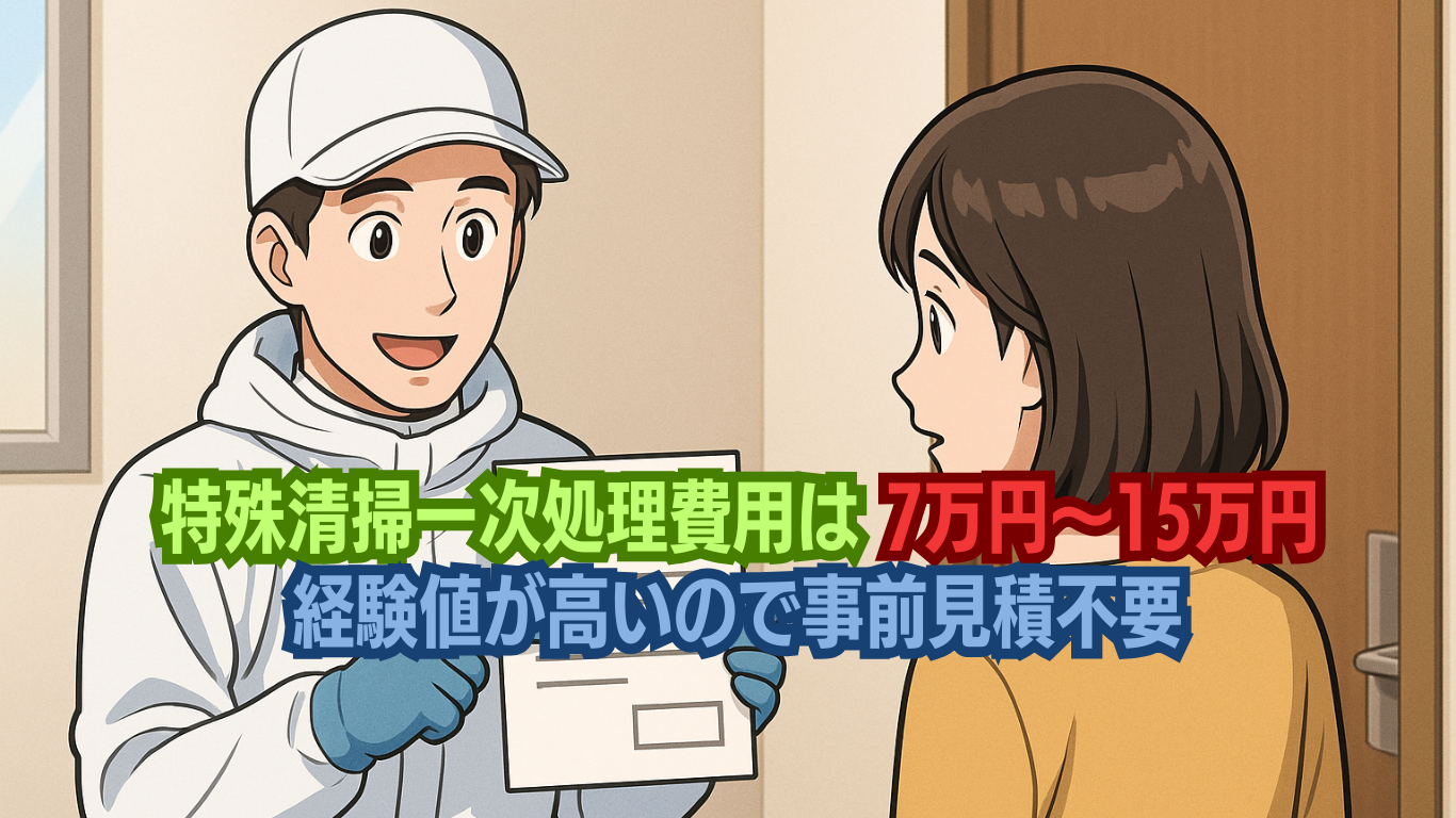見積もりは後!まずは特殊清掃一次処理