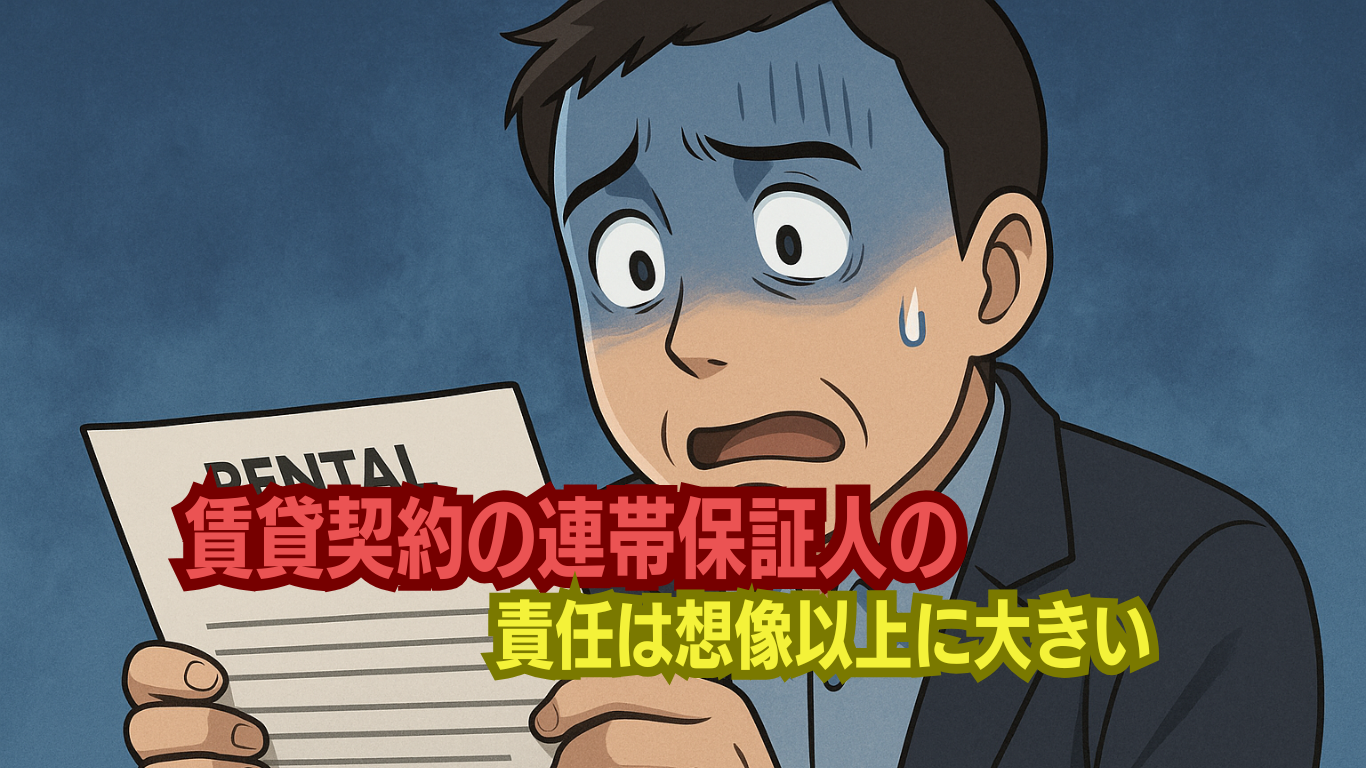 賃貸契約で連帯保証人の責任は大きい