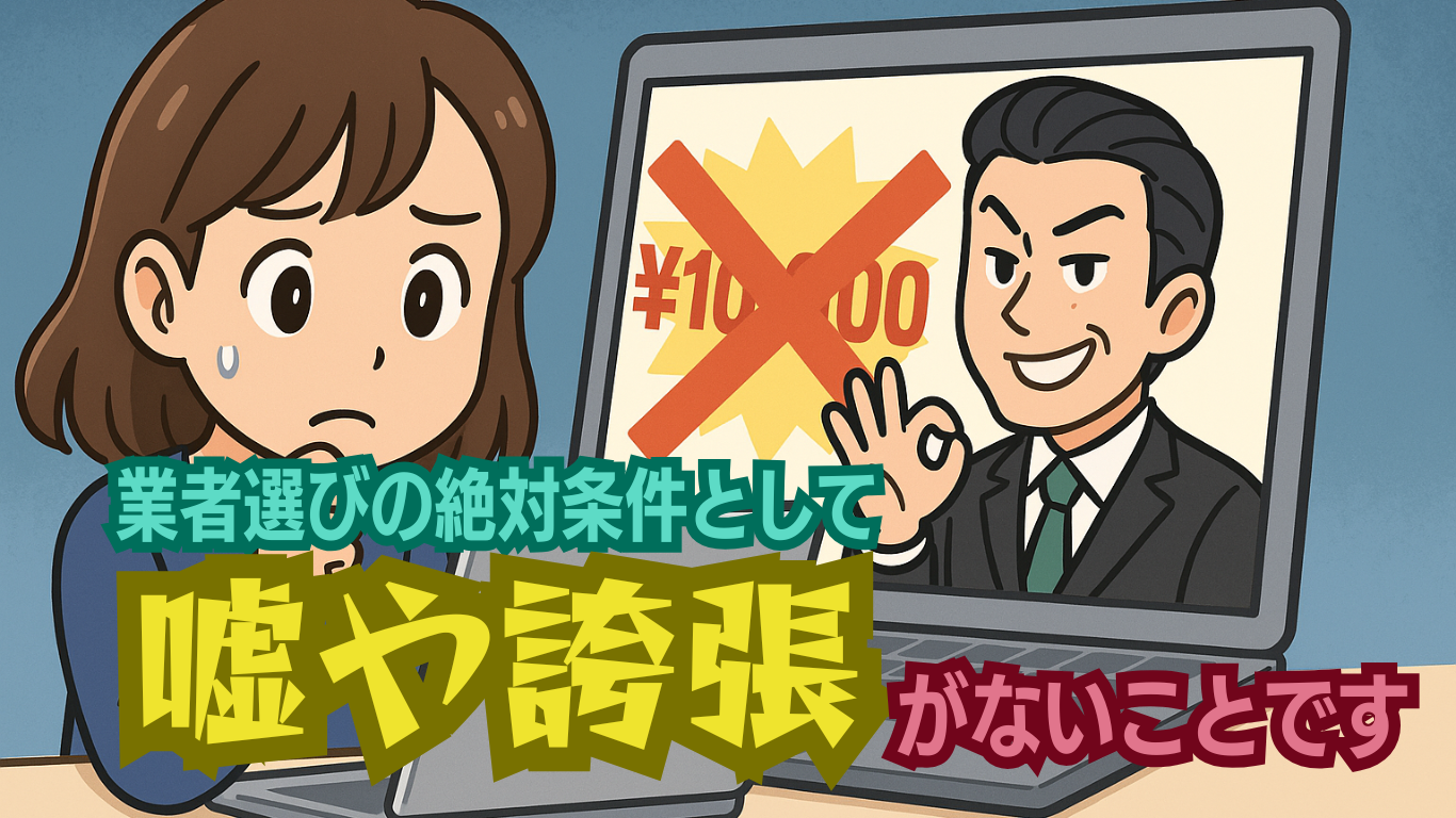 嘘つき業者は近づいてはいけない