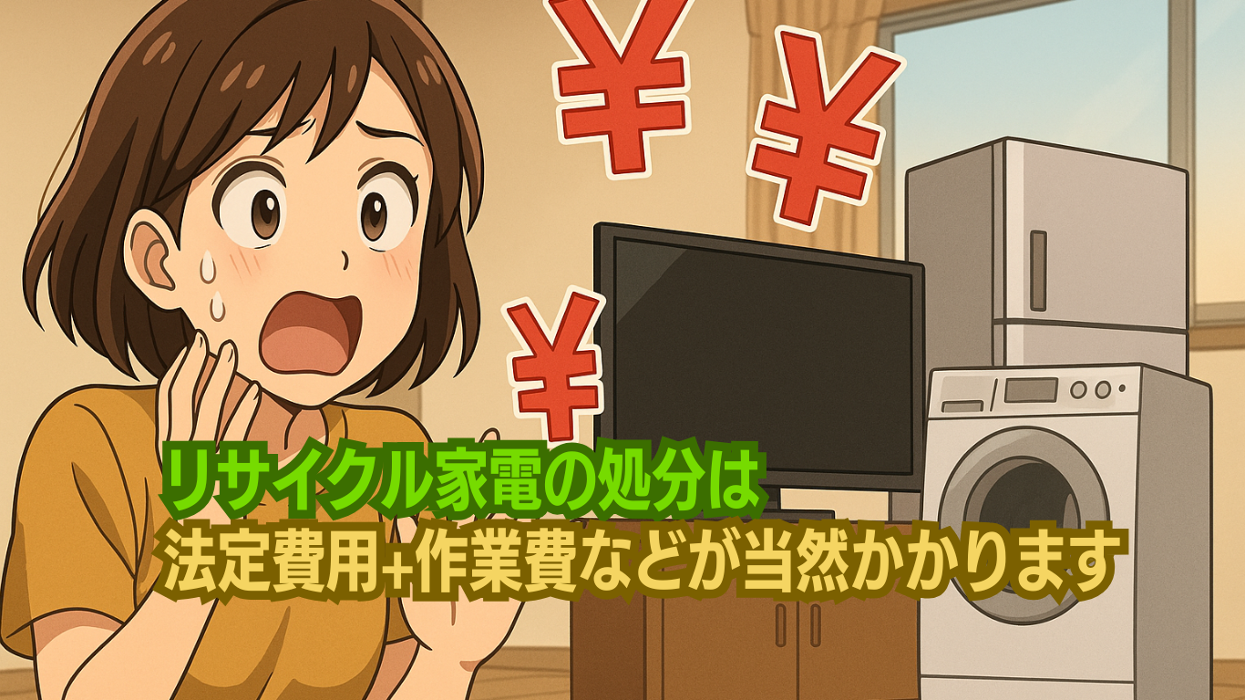 リサイクル家電処分はそこそこお金がかかる