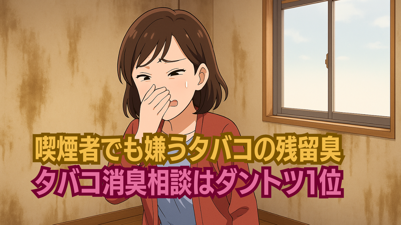 室内のタバコ消臭依頼は第一位