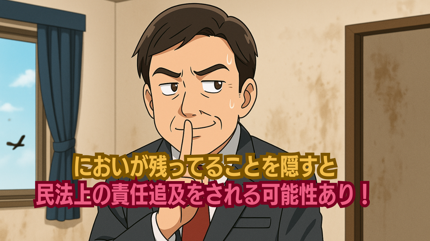 臭いがあるのを知っていながら隠すと責任問題