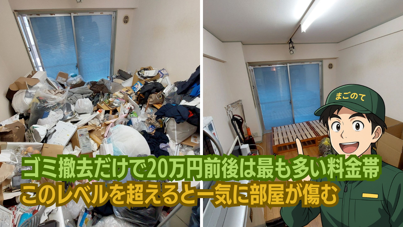 ゴミ屋敷片付け5万円~10万円事例