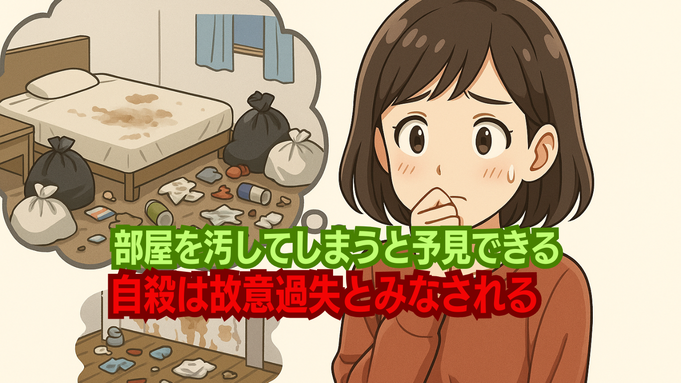 自殺は100%本人の責任を問われる