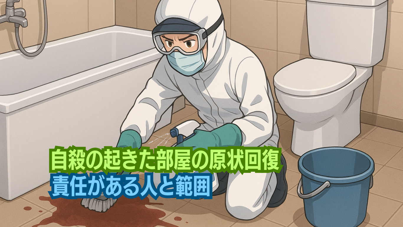 自殺の特殊清掃や原状回復の範囲