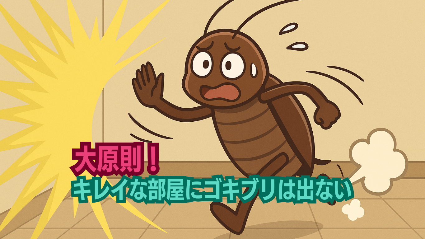 ゴキブリが嫌なら部屋を綺麗にすること