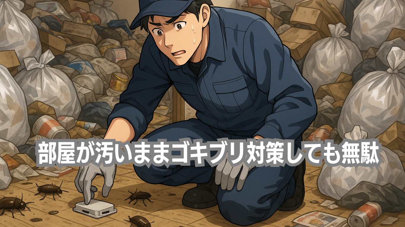 ゴキブリ対策より部屋のお片付け!