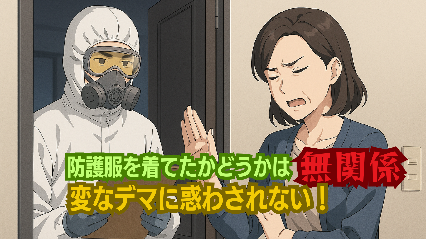 防護服を着たら告知などはありません