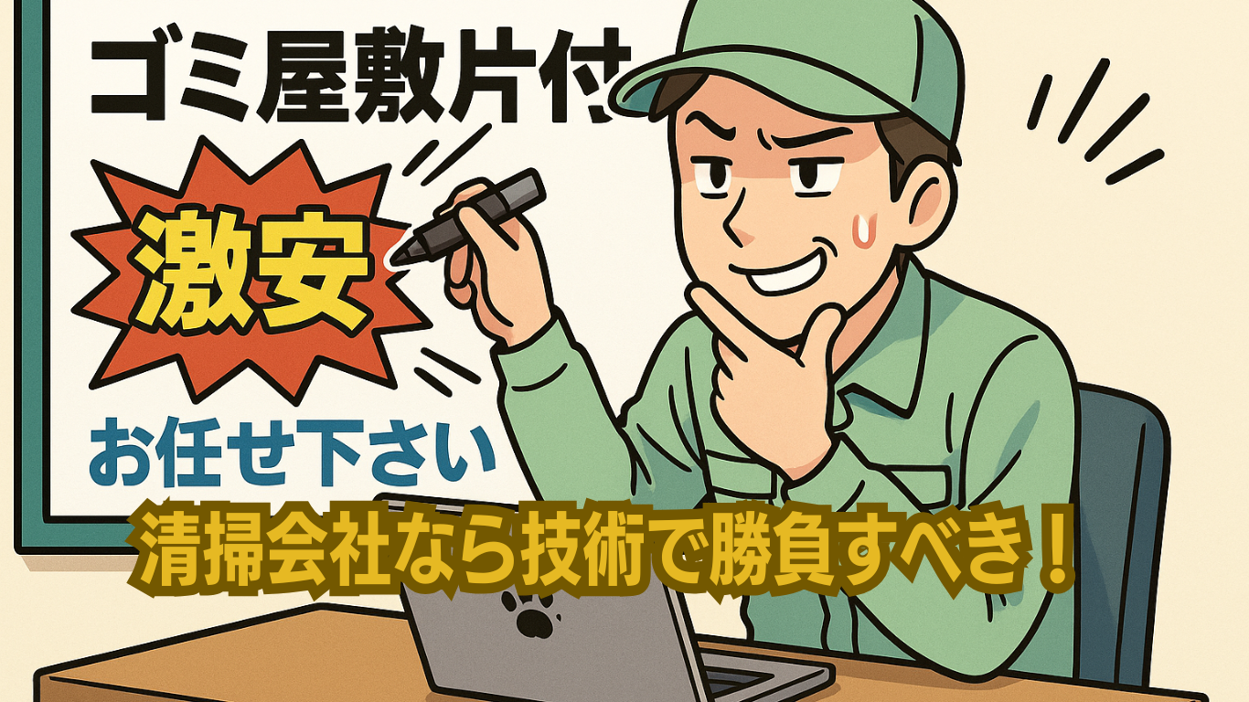 清掃会社なんだから技術で勝負しろ