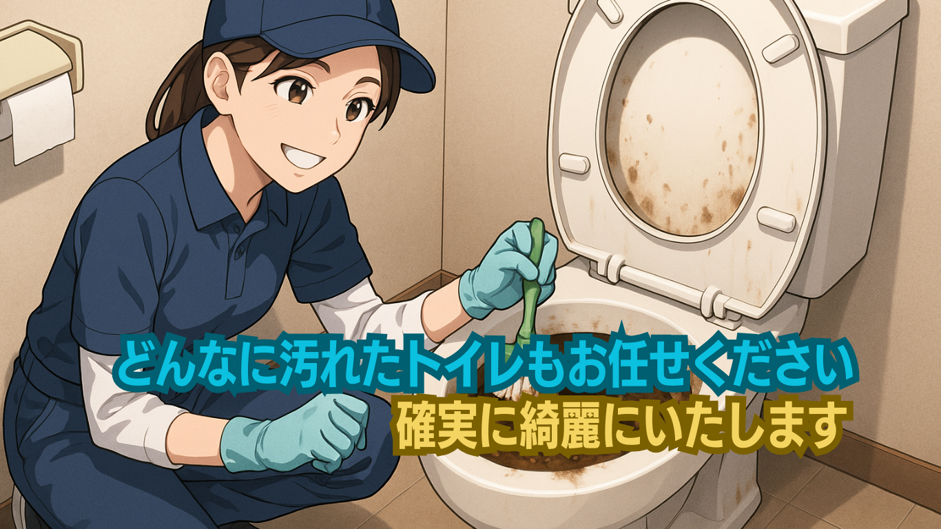 どんなに汚れたトイレも確実に綺麗にします