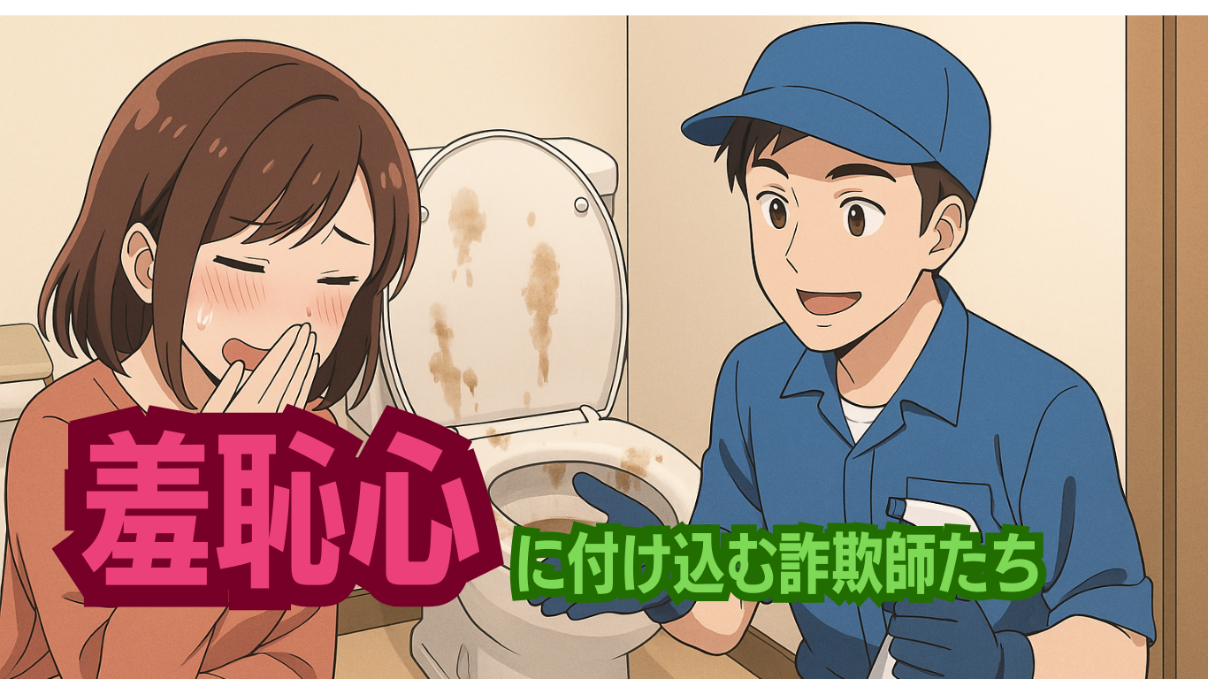 トイレ詰まり解消詐欺は羞恥心に付け込む