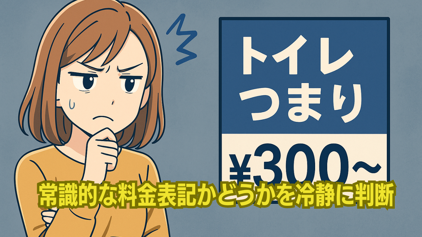 トイレ詰まりが300円でできるわけがない