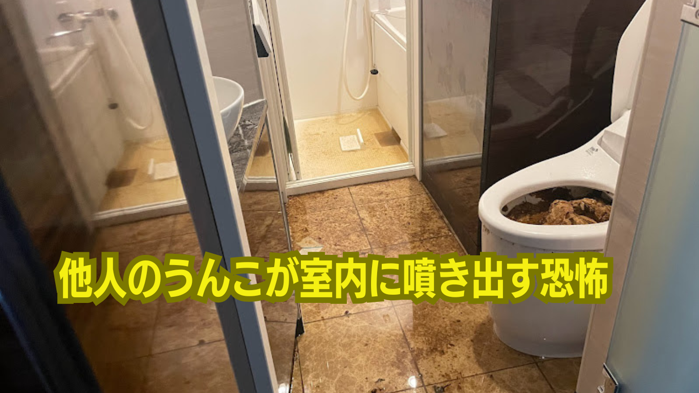 うんこが溢れた部屋の清掃