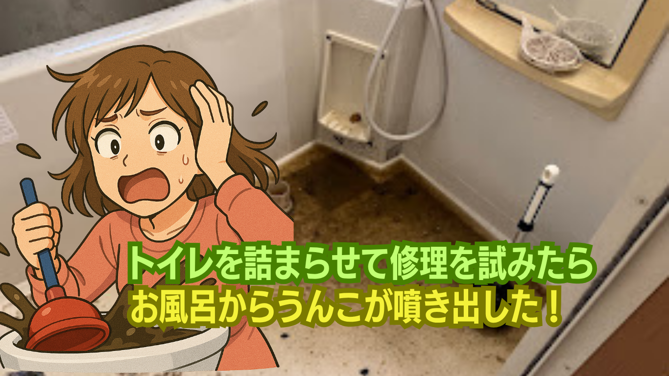 お風呂にうんこが流れてきた