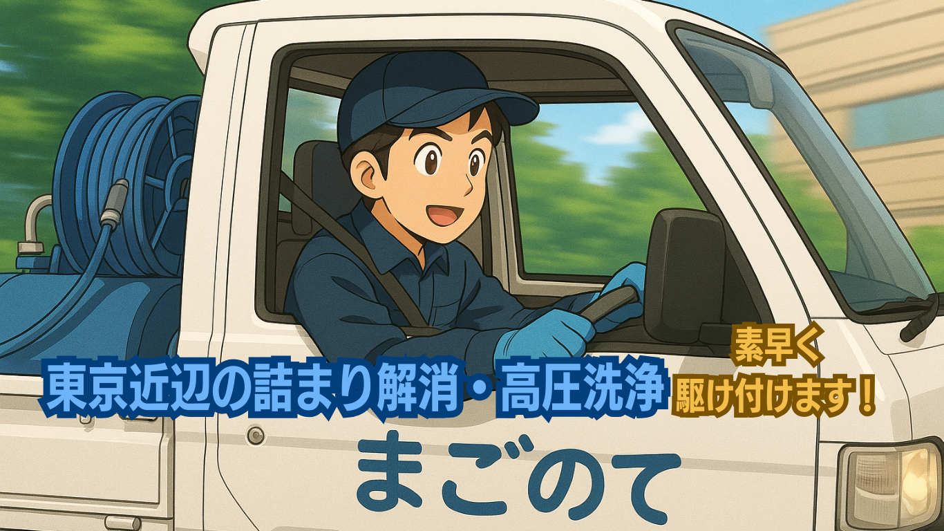 東京、神奈川、千葉、埼玉、茨城で排水管の高圧洗浄