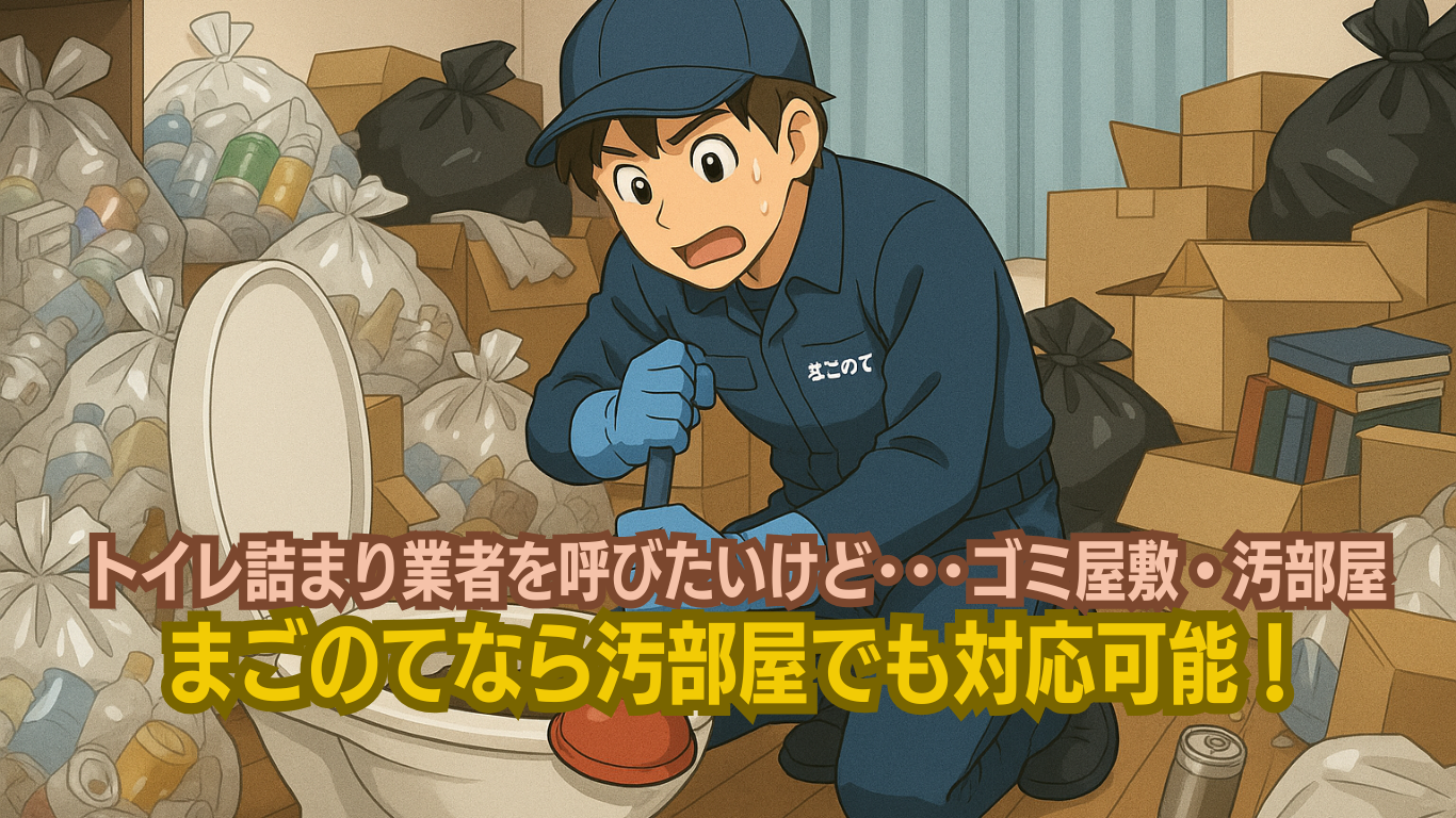 ゴミ屋敷でトイレが詰まったらまごのてに相談しよう