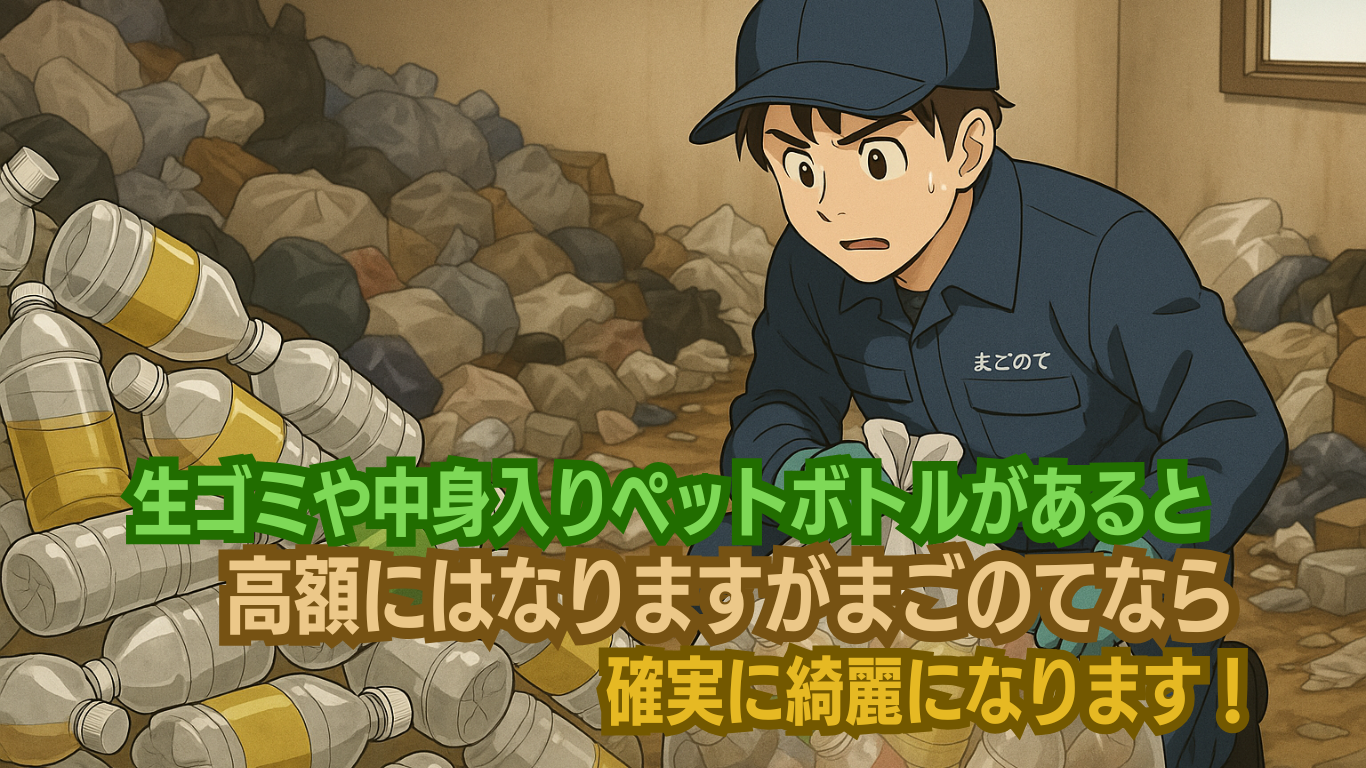 中身入りペットボトルがあるゴミ屋敷は高額傾向