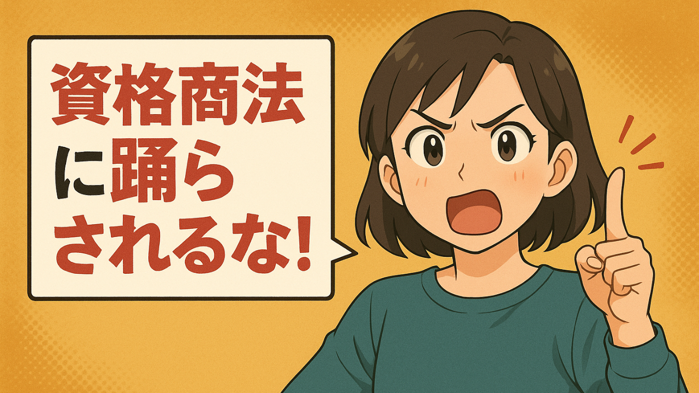 資格商法に踊らされるな