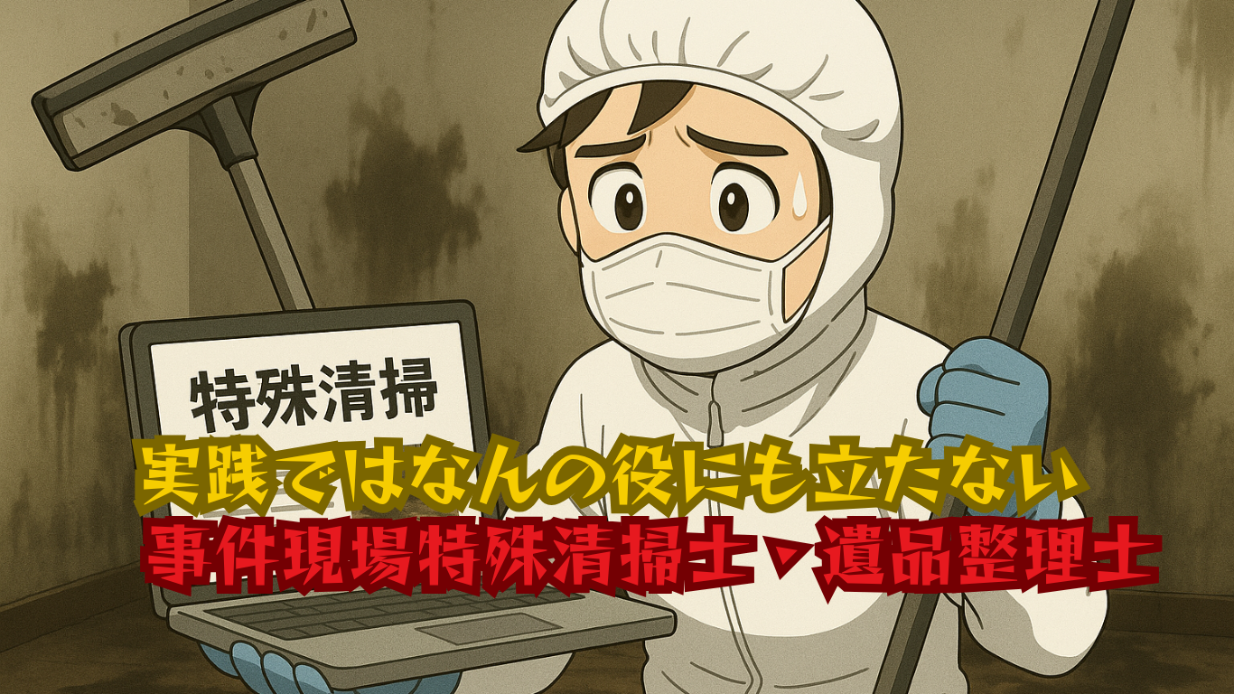 役に立たない事件現場特殊清掃士