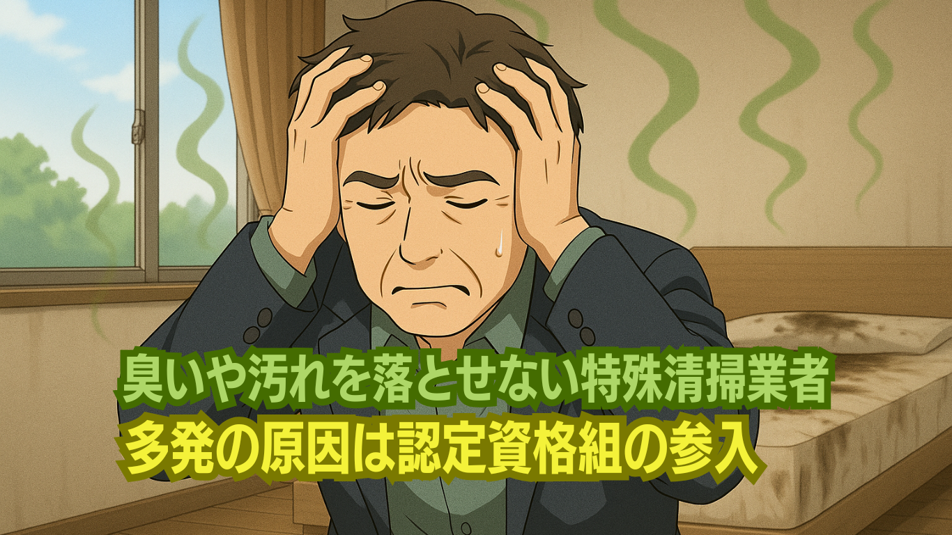 事件現場特殊清掃士の資格組は詐欺師のようなもの。不具合連発